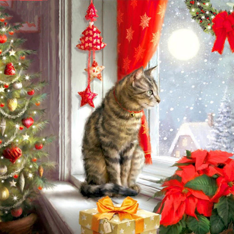 Product Christmas Cute Pet Theme 5D Diamond Painting